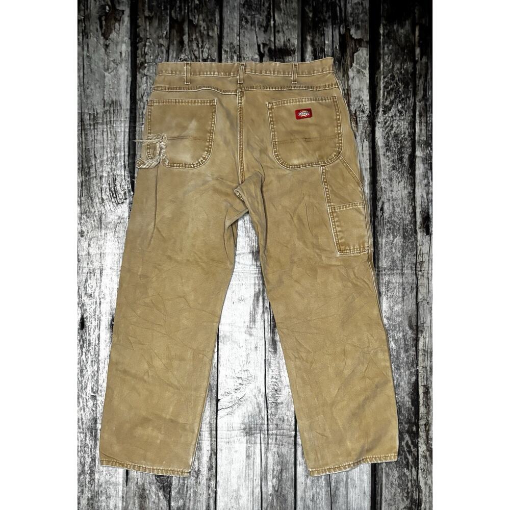 Dickies Carpenter Straight Leg Pants Jeans Mens 36x30 Brown Relaxed Fit Workwear